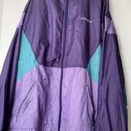 Jaket Windbreaker Parasut Adidas Retro Vintage Colorblock Magenta Green Authentic Original