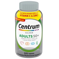 Centrum Silver Adults 50+ Multivitamin, 325 Tablets+Bundle with VITACARE Whistle Key Chain for Outdo