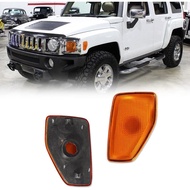 Amber Lens Front Fender Side Marker Light Lamps Housing Lens Assembly For 2006-2010 HUMMER H3