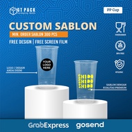 22 Oz Flat PP Plastic Cup Screen Printing | 9,5 grams