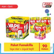 Paket FUMAKILLA Vapee Electrik Cloud + (3pcs) Refil Liquid 90 Malam / Obat Nyamuk Elektrik / Refil O