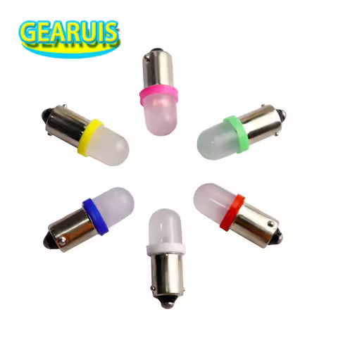 100X AC 6.3V DC 6V T4W BA9S #44 #47 F10 Frosted Len Non polarity Pinball Game Machine LED Bulbs 9 co