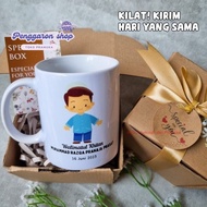 Hadiah Sunatan Mug Custom / Kado Khitan / Hampers Khitanan Ready
