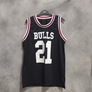 Preloved Black Bulls Basketball Jersey