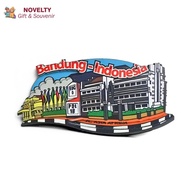 All-round refrigerator magnets, souvenirs from Bandung, Indonesia