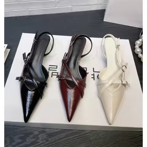 Elegant Party Dress Shoes for Women Sandals Women's Pointed Toe Heels Designer Stripper Shoe Talon L