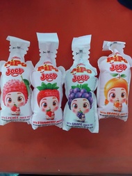 ปีโป้จุ๊บ สินค้าใหม่จากยูโร่ เป็นปีโป้น้ำผลไม้ มีสีรสอยู่ในถุงเดียวกัน 1 ถุงบรรจุ 6 ชิ้นแช่อร่อย สุด