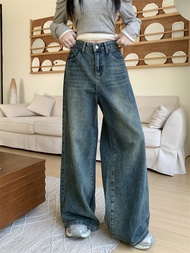 95412 Retro High Waist Loose Wide Leg Jeans