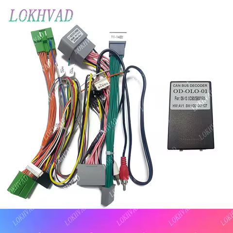 Car Audio Wiring Harness with Canbus Box For Volvo S60 XC60 V60 08-13 Aftermarket 16pin CD/DVD Stere