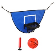 Trampoline Basketball Hoop With Foam Basketball Pump Sturdy For Kids Adults Mini Basketball Hoop For Trampoline With Enclosure