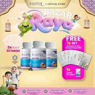 FASTQ Supplement Minda Anak Bijak (32 tablet x 3 botol) Perisa Coklat Sedap, Original HQ