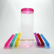 1.5 L Tube Jar Pet Lidnatural Plastic Jar/ Jar/ Cookie Jar/ Eid Jar/ 1 L Jar/