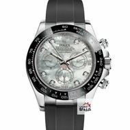 【大眾金時代】ROLEX勞力士 116519LN Daytona 2021/12卡 18K白金迪通拿 膠帶款 白貝殼8鑽面盤 已貼膜 大眾金時代B1501
