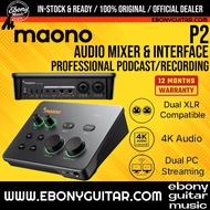 Maono P2 USB Audio Interface Sound Card 24Bit 192kHz XLR Input 3 Stereo Loopback ASIO Driver Maono P