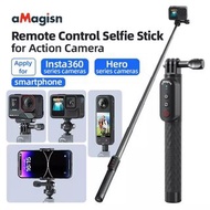 GoPro Series Action Camera Mobile Phone Bluetooth Remote Selfie Stick For Insta360 GoPro 全系列 運動相機手機藍