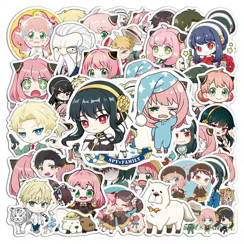10/30/50pcs Kawaii Cartoon SPY×FAMILY Stickers Q-version Anya Forger Decals DIY Stationery Laptop Ph