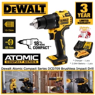 Dewalt Atomic DCD709D2-BI 13mm ( 3/8" ) Brushless Cordless Hammer Drill Impact Drill 1B1C ( DCD709D2
