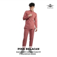 [Magniflex] Pink Belacan BAJU MELAYU FLEXY STRETCH SLIM FIT + FREE Butang Baju Melayu Crystal Raya2024