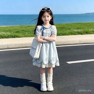 Gaun baharu kanak-kanak perempuan PIPILULU.KIDS 2026 adalah gaun kanak-kanak gaya Korea dengan tepi 