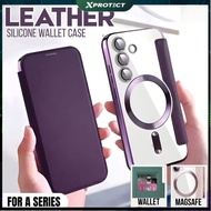 Case Flip Cover Samsung A55 A56 A36 A15 A16 A17 A35 Premium Magnetic Leather Wallet Magsafe
