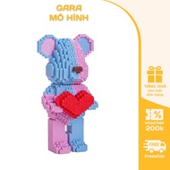 Lego bearbrick Toy bearbrick Heart Hugging [32cm] bearbrick 3D decor Assembly Model, lego bearbrick Gift
