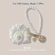 EarPods case For Samsung Galaxy Buds 3 Cover Cute Laser Colorful Sea Shells Cover Soft Earphone Case