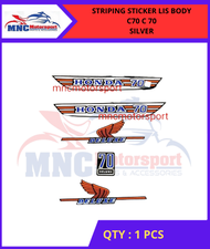 STRIPING STICKER LIS BODY C70 C 70 SILVER