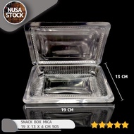 PLASTIC MICA BOX CAKE B 3A BREAD BOLU MARKET SNACKS 19X13X4 CM BSM per 50s