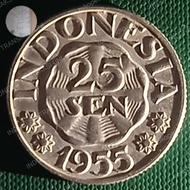 Uang Kuno 25 Sen 1955