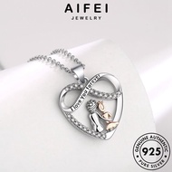AIFEI JEWELRY Accessories Perempuan Day 純銀項鏈 Women Mother's For Sterling Rantai 925 Original Leher Silver Necklace Perak Chain Korean Pendant N14