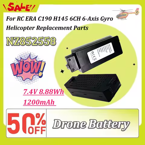 7.4V 1200mAh 8.88Wh Rechargeable DIY Li-ion Battery NZ852558 for RC ERA C190 H145 6CH 6-Axis Gyro He