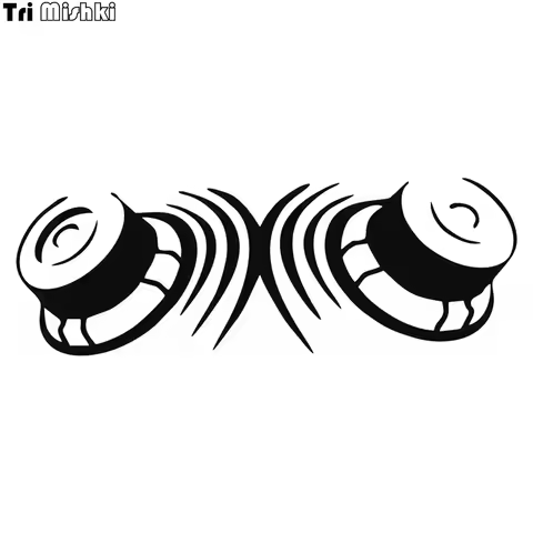 Tri Mishki HZX115# 10.7*30cm car sticker Sub 2 audio speaker auto music car stickers