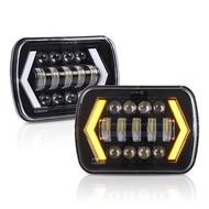 OVOVS 50W Rectangular 7x5 Inch Led Headlamp Square 5x7 Inch Led Projector Headlight for Jeep CHEROKE