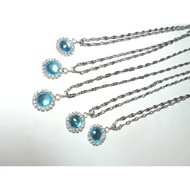 Birthstone Necklace 12 Months Birthstone Charm Pendant March Necklace