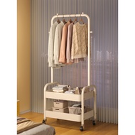 [in stock] Bedroom Clothes Rack Floor-standing Clothes Rack Simple Balcony Storage Drying Rack Livin