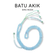 Tasbih Batu Akik Mesir | Biji100 | 8mm | Light Blue