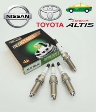 ALK7RJC หัวเทียน3เขี้ยว Spark plugs BTL บีทีแอล หัวเทียน เครื่องดูโอ้ DUAL VVTI (แพ็ค 4 หัว) เทียบ S