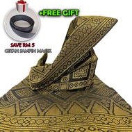 [FREE GIFT] SET TANJAK MELAYU HITAM GOLD DEWASA 2 METERS | PREMIUM SONGKET