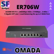 TP LINK ER706W OMADA AX3000 Wi-Fi 6 | 2402Mbps 5Ghz | 574Mbps , 2.4Ghz | 1 Gigabit SFP slot | Load B