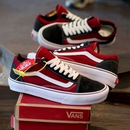 SEPATU VANS11 OLDSKOOL MERAH MAROON BLACK STRIP WHITE DT SNEAKERS KEREN CANVAS SUEDE  PREMIUM IMPORT