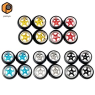 [prettyia] 4Pcs Rubber Tyre Wheel Rims & Tyres Set for Wltoys K969 K989 P929 1:28 Scale RC Car Repla