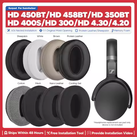 Replacement Ear Pads For Sennheiser HD 450BT 458BT 300 4.30 4.20 400S 350BT Headphone Accessories Ea