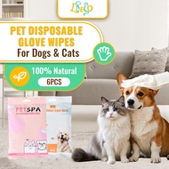 LDECO Pet Disposable Gloves 6pcs Set for Dogs & Cats - Easy Waste Cleanup, Litter Handling & Potty T