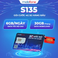 SIM/ESIM 4G 5G MOBIFONE S135 CÓ NGAY DATA KHỦNG 6GB DATA/NGÀY (180GB/THÁNG) + TẶNG 30GB LƯU TRỮ MOBI
