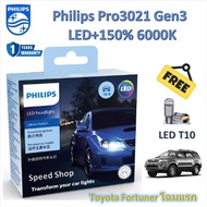 Philips Car Headlight Bulb Pro3021 LED+1 6000K First Generation Toyota Fortuner LED T10