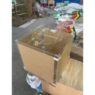 35cm square transparent ballot box, 3mm thick - Designed according to customer requirements