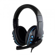 PS5/PS4/XBOX 頭戴式電競耳機 - 黑藍色