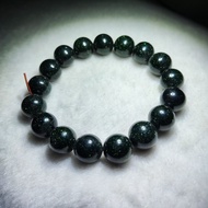 Green starry sky glass meteorite bracelet Buddhist beads for men