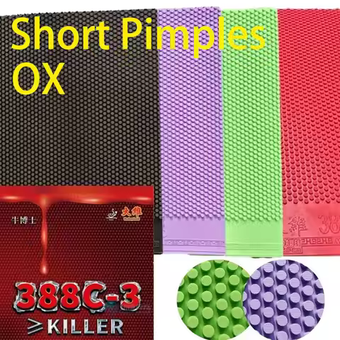 DAWEI 388C-3 388C-2 Colorful Short Pips Table Tennis Rubber OX Ping Pong Rubber Without Sponge ITTF 