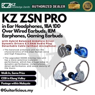 KZ ZSN Pro in Ear Headphones, 1BA 1DD Over Wired Earbuds, IEM Earphones, Gaming Earbuds  (without mi
